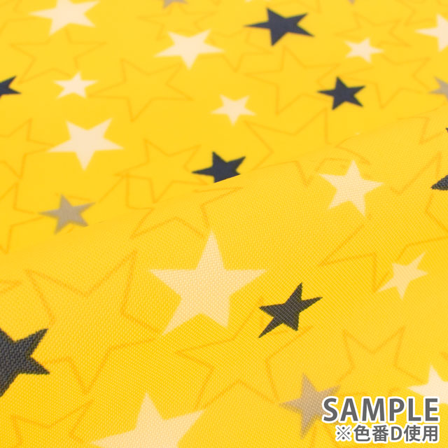 生地 ナイロンプリント 星柄(SG166) B.オフ 10Bi13_