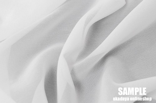 生地 10匁シルクシフォンジョーゼット KW.白 10Bg11_