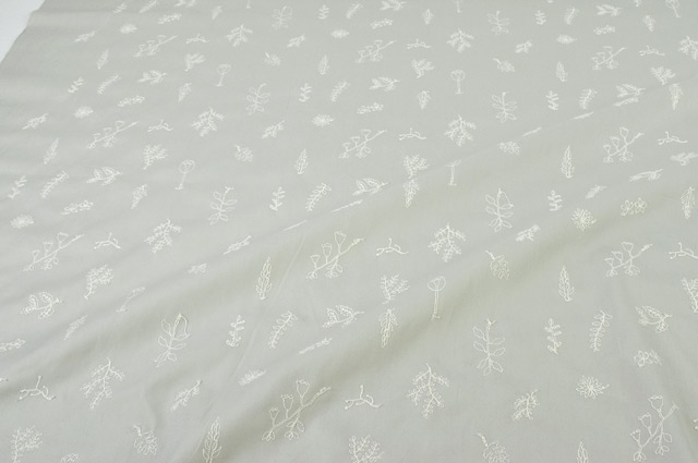 生地 sketch-スケッチ- jiyuu no niwa/60綿サテン(EKX18-412) 1B.グレー×ホワイト系 99Zz99_