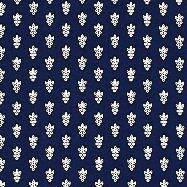 生地 SOULEIADO-ソレイアード- シーチング ラ・プティット・ムーシュ(SLF) 14B.ネイビー 09Ac04j