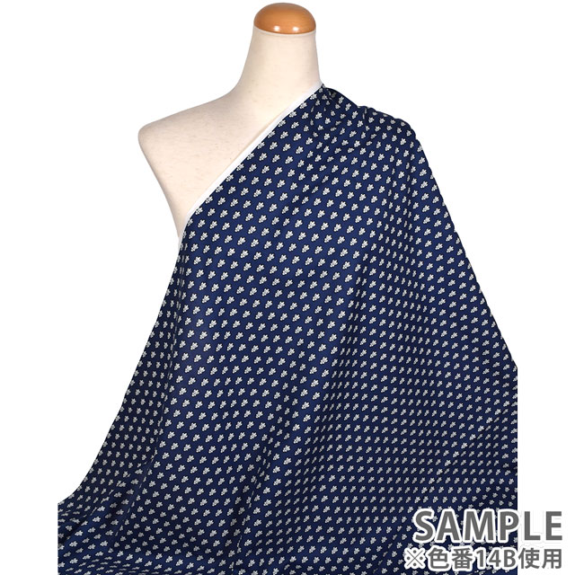 生地 SOULEIADO-ソレイアード- シーチング ラ・プティット・ムーシュ(SLF) 14B.ネイビー 09Ac04j