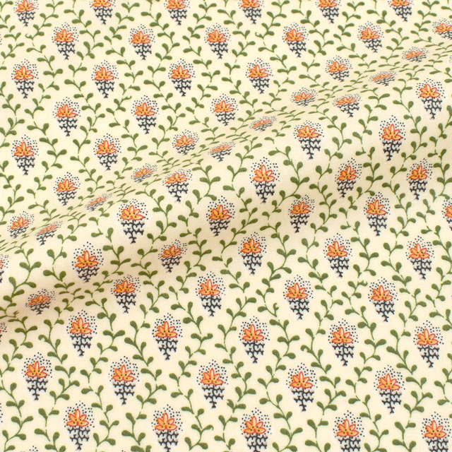 生地 SOULEIADO-ソレイアード- ラミネート プティット・フルール・デ・シャン 約108cm×50cm 1枚（SLFRK） 18A.アイボリー 09Bp34j