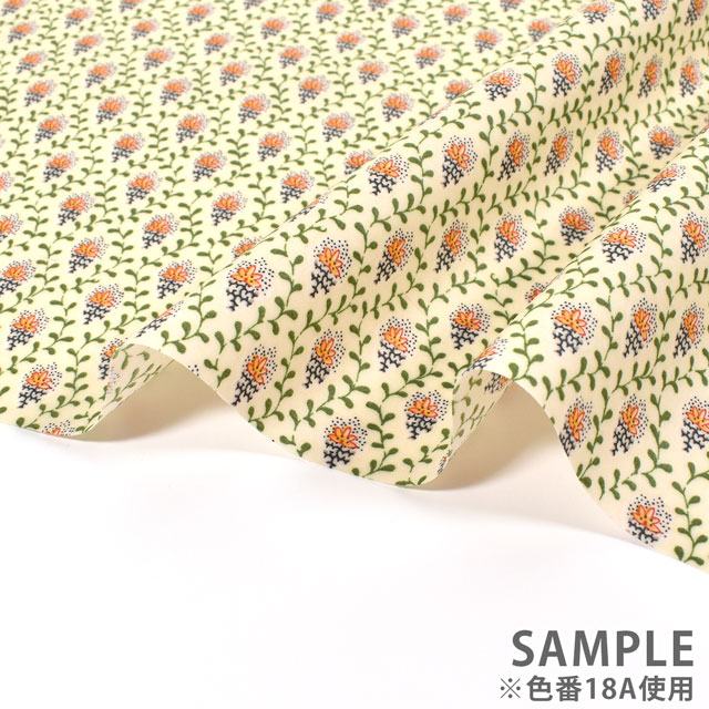 生地 SOULEIADO-ソレイアード- ラミネート プティット・フルール・デ・シャン 約108cm×50cm 1枚(SLFRK) 18G.ホワイト 09Bp34j