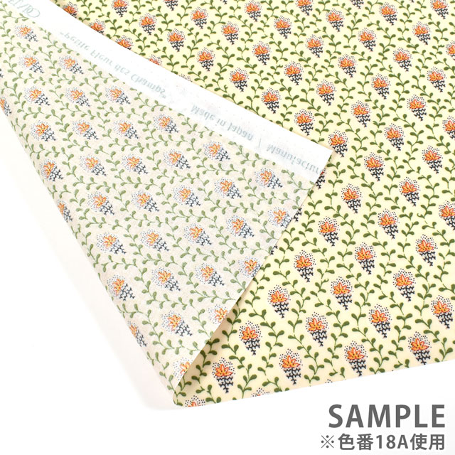 生地 SOULEIADO-ソレイアード- ラミネート プティット・フルール・デ・シャン 約108cm×50cm 1枚(SLFRK) 18G.ホワイト 09Bp34j