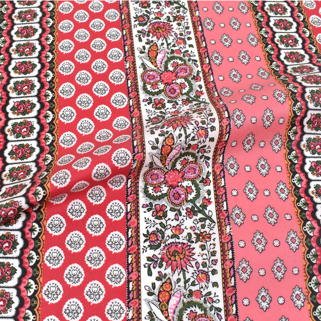 生地 SOULEIADO-ソレイアード- ラミネート バンド プロヴァンサル 約108cm×50cm 1枚（SLFRK） 68A.ローズ 09Bp34j