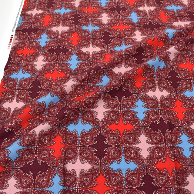 生地 SOULEIADO-ソレイアード- シーチング ヴィトライユ(SLF) 72A.ガーネット 09Ac04j