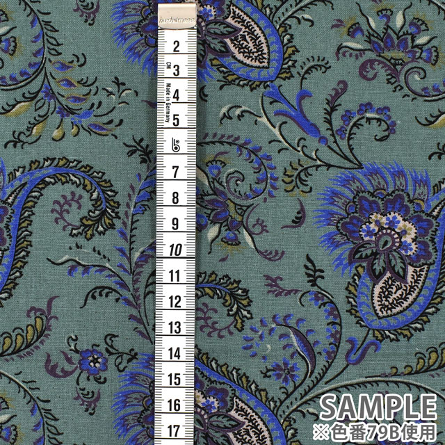 生地 SOULEIADO-ソレイアード- ヴィンテージフィール ペルセポリス(SLFVF) 79C.チャコールブラック 09Ac04j