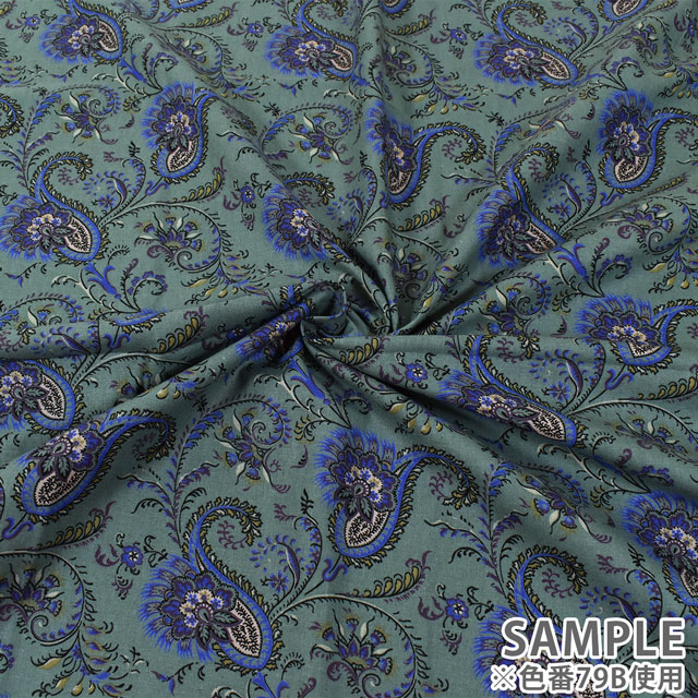 生地 SOULEIADO-ソレイアード- ヴィンテージフィール ペルセポリス(SLFVF) 79C.チャコールブラック 09Ac04j