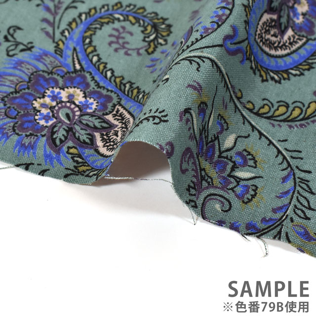 生地 SOULEIADO-ソレイアード- ヴィンテージフィール ペルセポリス(SLFVF) 79C.チャコールブラック 09Ac04j