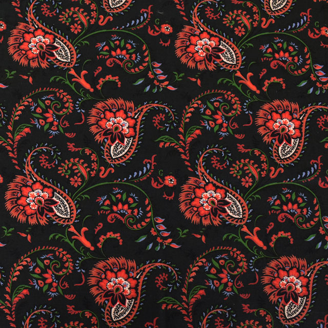 生地 SOULEIADO-ソレイアード- ヴィンテージフィール ペルセポリス(SLFVF) 79C.チャコールブラック 09Ac04j