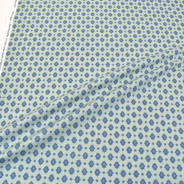 生地 SOULEIADO-ソレイアード- ヴィンテージフィール プティット・メルベイユ(SLFCV) 86B.オパールグリーン 09Ac04j