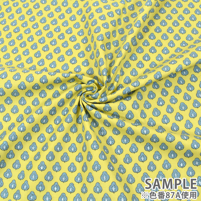 生地 SOULEIADO-ソレイアード- ヴィンテージフィール インディアナ(SLFCV) 87A.カスタード 09Ac04j