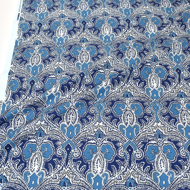 生地 SOULEIADO-ソレイアード- ヴィンテージフィール オリアン(SLFCV) 89C.ロイヤルブルー 09Ac04j