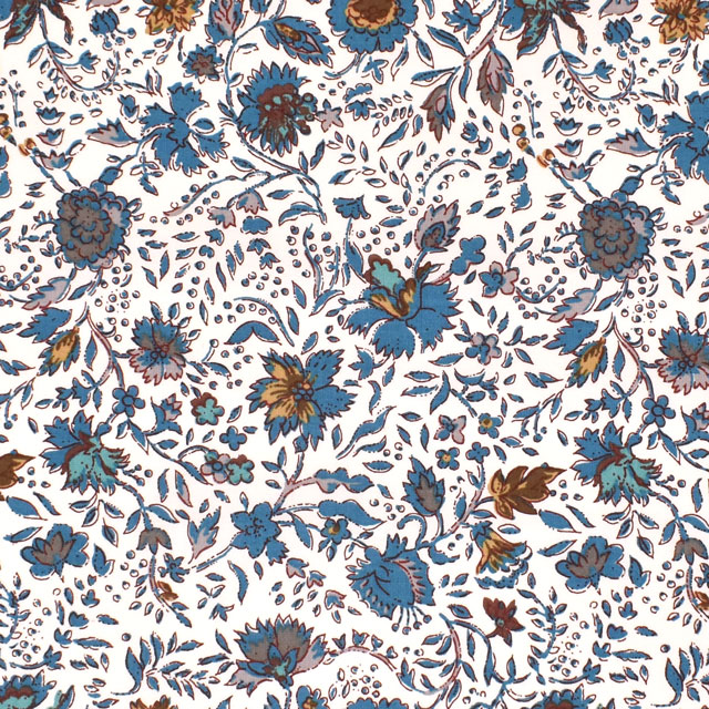 生地 SOULEIADO-ソレイアード- ヴィンテージフィール ミル・フルール(SLFCV) 90A.アンティークホワイト 09Ac04j