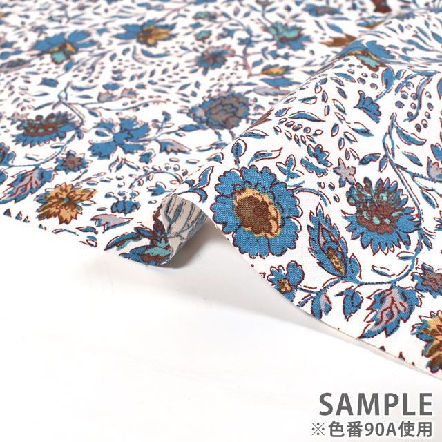 生地 SOULEIADO-ソレイアード- ヴィンテージフィール ミル・フルール(SLFCV) 90A.アンティークホワイト 09Ac04j