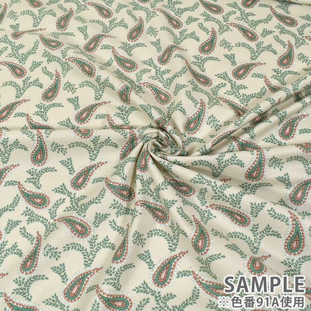 生地 SOULEIADO-ソレイアード- ヴィンテージフィール ブルボン(SLFCV) 91A.サンドベージュ 09Ac04j