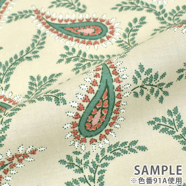 生地 SOULEIADO-ソレイアード- ヴィンテージフィール ブルボン(SLFCV) 91A.サンドベージュ 09Ac04j