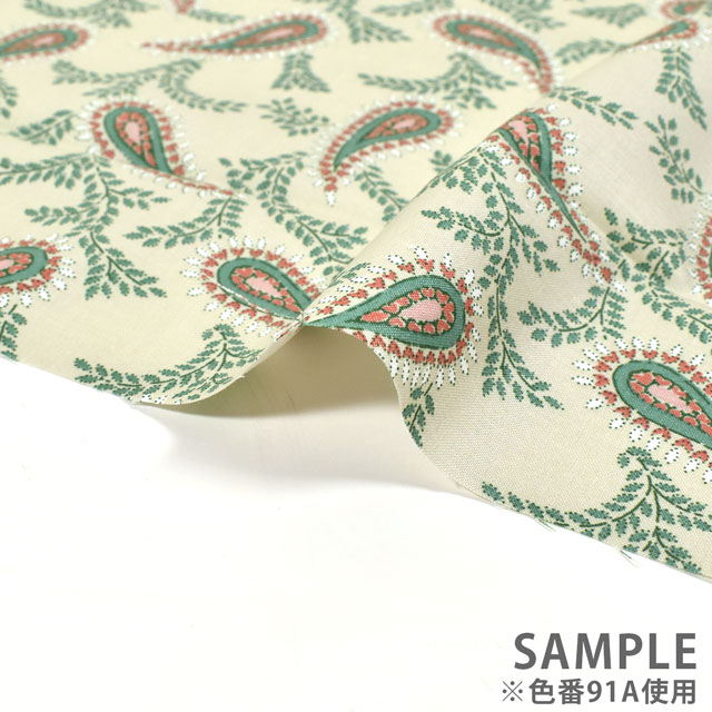 生地 SOULEIADO-ソレイアード- ヴィンテージフィール ブルボン(SLFCV) 91A.サンドベージュ 09Ac04j