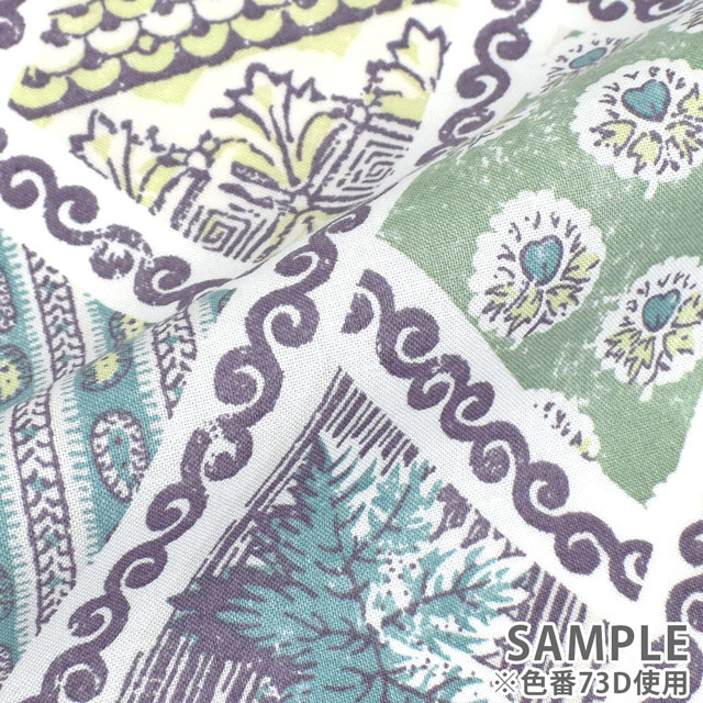 生地 SOULEIADO-ソレイアード- シーチング ボー・ドゥ・プロヴァンス(SLF) 73D.アーモンドグリーン 09Ac04j