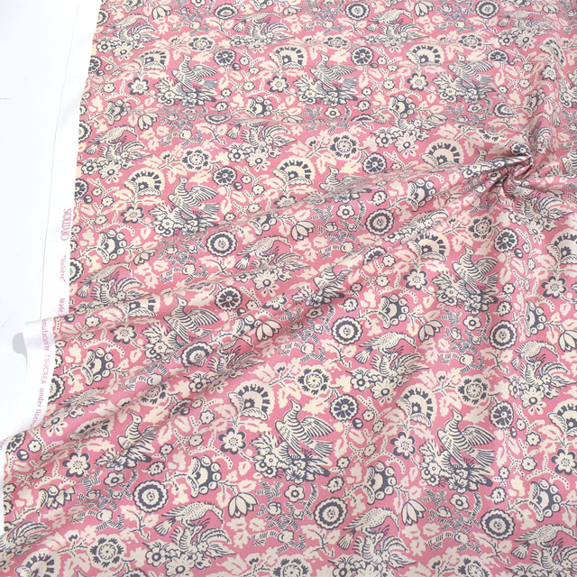 生地 SOULEIADO-ソレイアード- ヴィンテージフィール ヴォリエール(SLFCV) 96A.フラミンゴピンク 09Ac04j