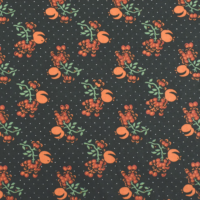 生地 SOULEIADO-ソレイアード- ヴィンテージフィール ラ・フルール・ドゥ・ペッシュ(SLFCV) 97C.エボニーブラック 99Zz99j