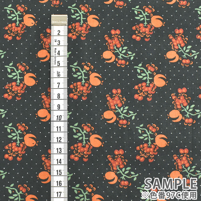 生地 SOULEIADO-ソレイアード- ヴィンテージフィール ラ・フルール・ドゥ・ペッシュ(SLFCV) 97C.エボニーブラック 99Zz99j