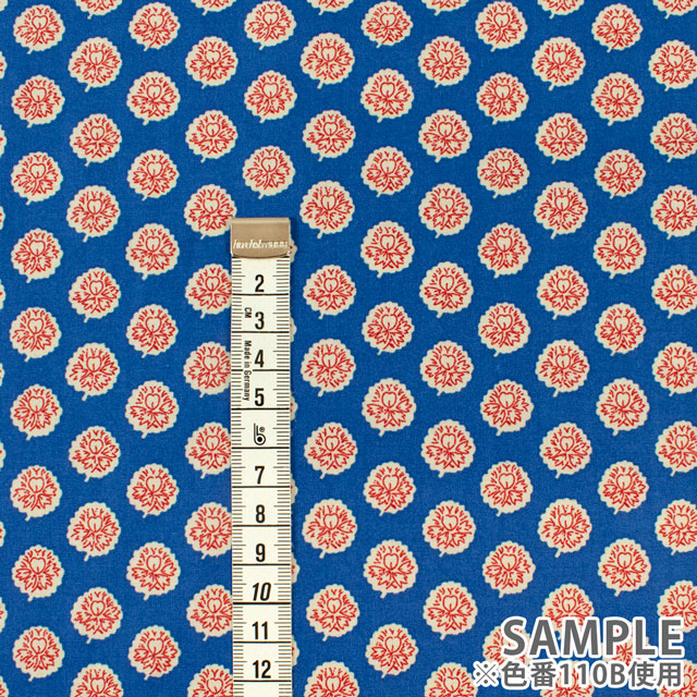 生地 SOULEIADO-ソレイアード- ヴィンテージフィール ラ・フルール・ダルル(SLFCV) 110B.コバルト 09Ac04j