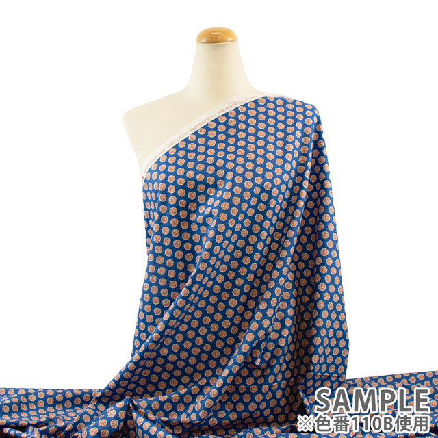 生地 SOULEIADO-ソレイアード- ヴィンテージフィール ラ・フルール・ダルル(SLFCV) 110B.コバルト 09Ac04j