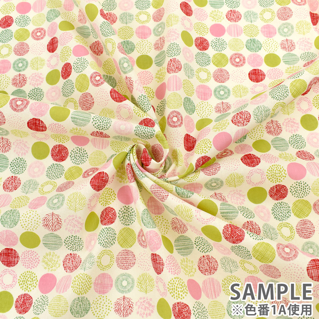 生地 シンプルランド シーチング 極小(SP1855) 1K.オフホワイト地×ブラック 09Ae99_