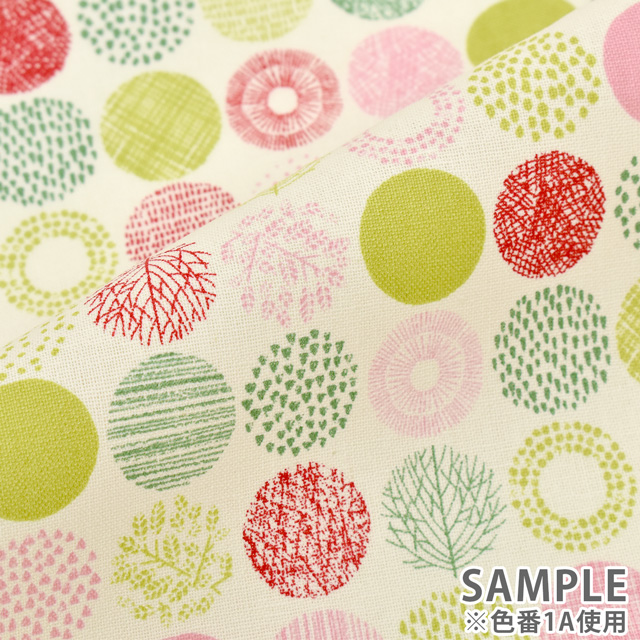 生地 シンプルランド シーチング 極小(SP1855) 1K.オフホワイト地×ブラック 09Ae99_