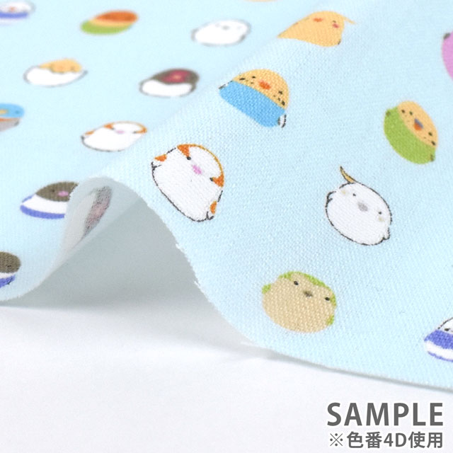 生地 キッズランド XI 小鳥/シーチング(SP2200) 4A.オフホワイト 99Zz99_