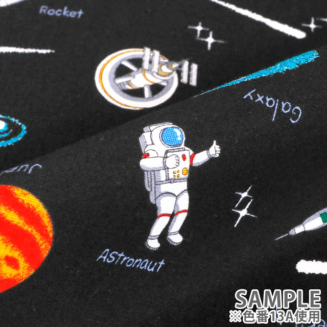 生地 キッズランド BOYS 宇宙/シーチング(SP2411) 13A.ブラック 99Zz99_