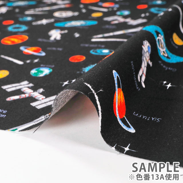 生地 キッズランド BOYS 宇宙/シーチング(SP2411) 13A.ブラック 99Zz99_
