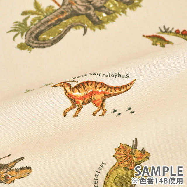 生地 キッズランド BOYS 恐竜/シーチング(SP2411) 14B.ベージュ 99Zz99_