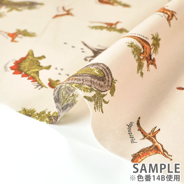 生地 キッズランド BOYS 恐竜/シーチング(SP2411) 14B.ベージュ 99Zz99_