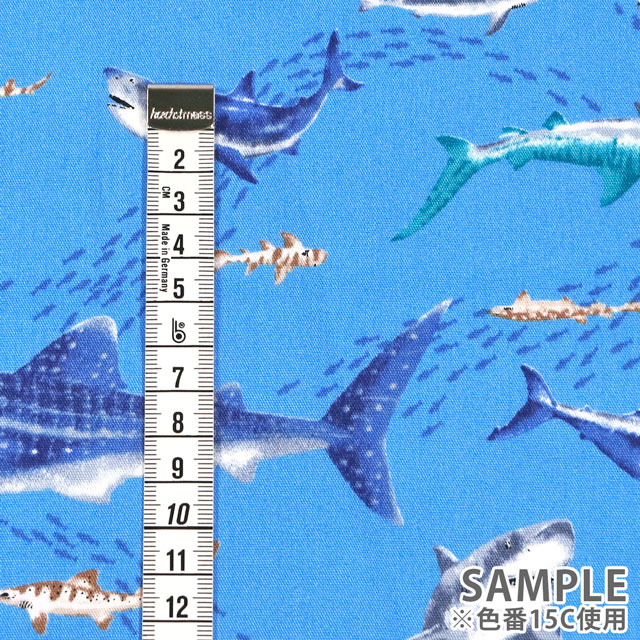 生地 キッズランド BOYS 海の生き物/シーチング(SP2411) 15C.ブルー 99Zz99_