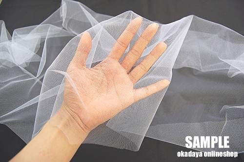 生地 20Dソフトチュール(ST-20) KW.白 10Aa01_