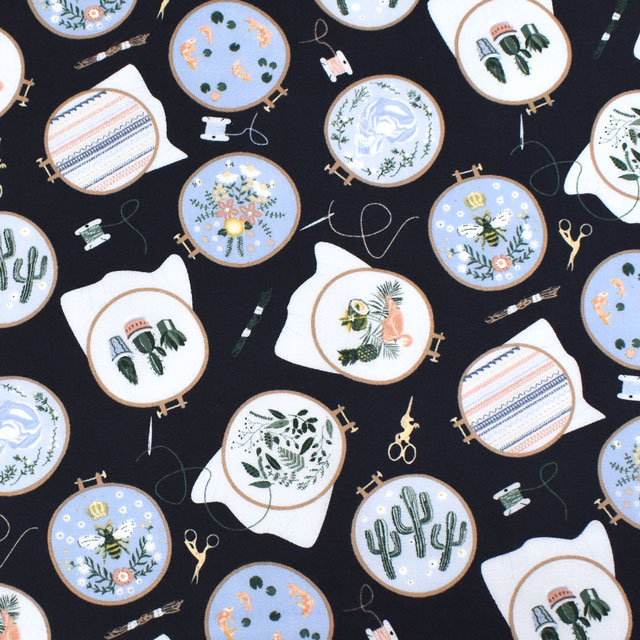 生地 dear STELLA-ディアステラ- エンブロイダリー・フープス/シーチング(STELLA-1807) PATRIOT 09Ac05_