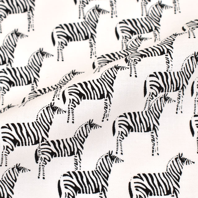 生地 dear STELLA-ディアステラ- ゼブラ/シーチング(STELLA-WG1980) WHITE 09Ac05_