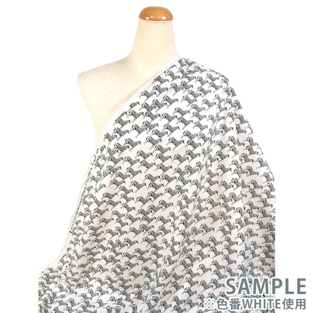 生地 dear STELLA-ディアステラ- ゼブラ/シーチング(STELLA-WG1980) WHITE 09Ac05_