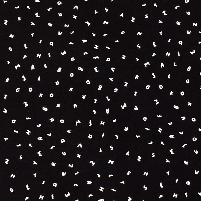 生地 dear STELLA-ディアステラ- レターズ/シーチング(STELLA-WG1981) BLACK 99Zz99_