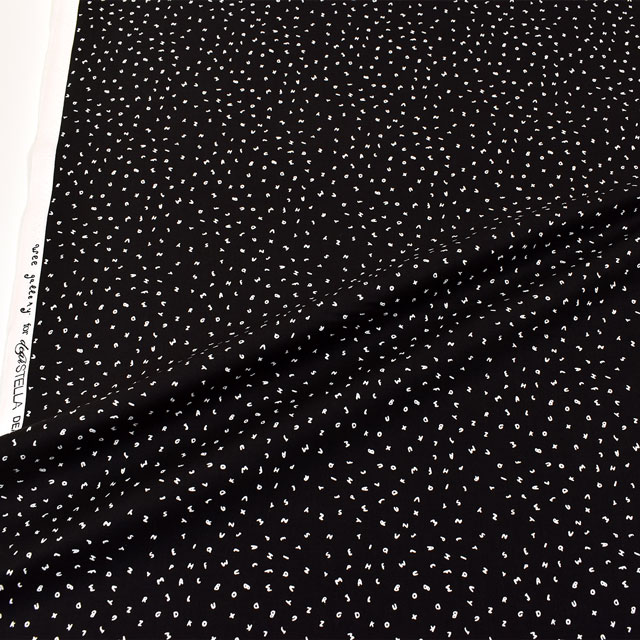 生地 dear STELLA-ディアステラ- レターズ/シーチング(STELLA-WG1981) BLACK 99Zz99_