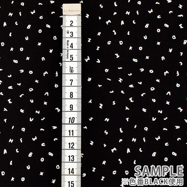 生地 dear STELLA-ディアステラ- レターズ/シーチング(STELLA-WG1981) BLACK 99Zz99_