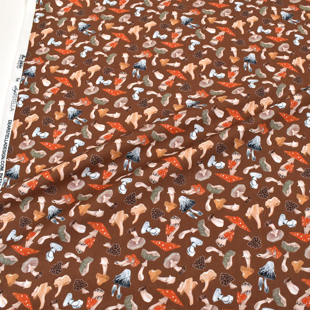 生地 dear STELLA-ディアステラ- トスド・マッシュルームス/シーチング(STELLA-DRR1931) CASHEW 09Ac05_