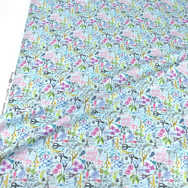 生地 dear STELLA-ディアステラ- ソーイング・シザーズ/シーチング(STELLA-DMB2032) MULTI 09Ac05_