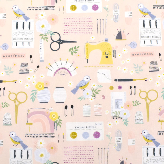 生地 dear STELLA-ディアステラ- レディ・スレディ・ソウ/シーチング(STELLA-D2184) APRICOT 09Ac05_