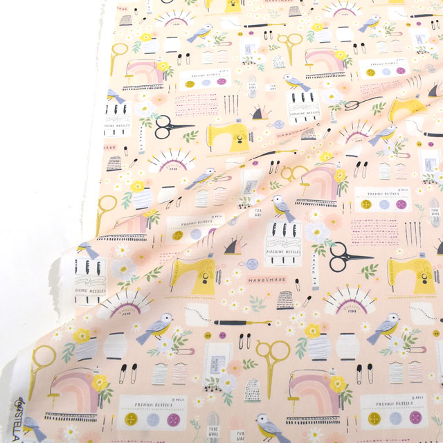 生地 dear STELLA-ディアステラ- レディ・スレディ・ソウ/シーチング(STELLA-D2184) APRICOT 09Ac05_