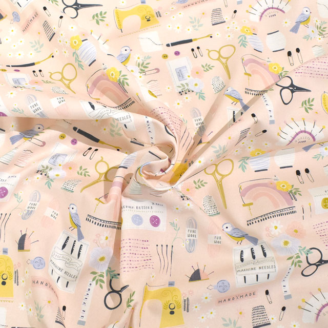 生地 dear STELLA-ディアステラ- レディ・スレディ・ソウ/シーチング(STELLA-D2184) APRICOT 09Ac05_