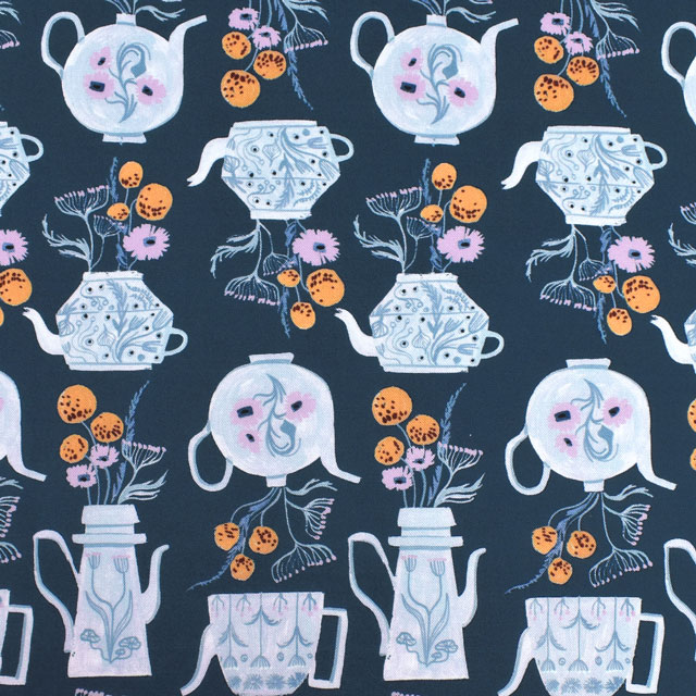 生地 dear STELLA-ディアステラ- Cottage Grove ティーポッツ/シーチング(STELLA-DRR2425) TWILIGHT.トワイライト 09Ac05_