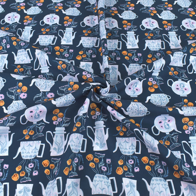 生地 dear STELLA-ディアステラ- Cottage Grove ティーポッツ/シーチング(STELLA-DRR2425) TWILIGHT.トワイライト 09Ac05_